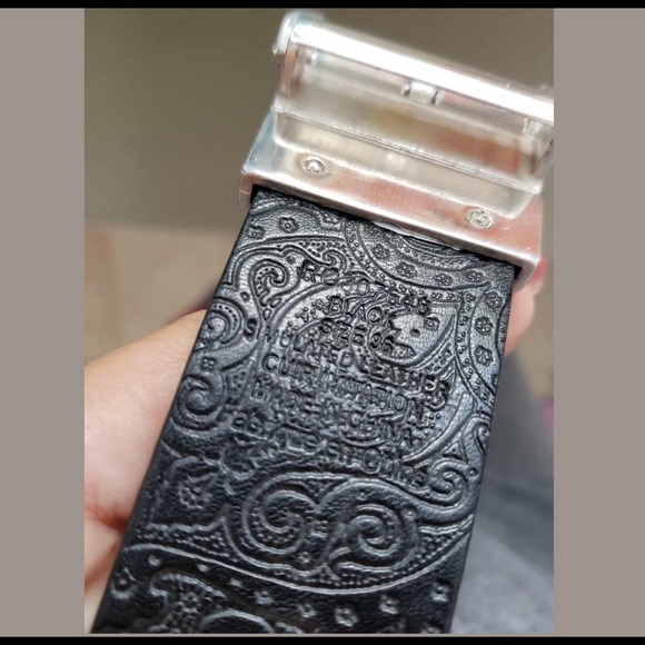 Robert Graham Black Silver Paisley Reversible Belt - Picture 7 of 8